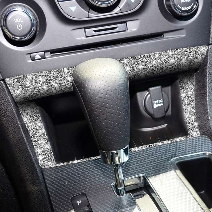 For Dodge Charger 2011-2014 Car Storage Box Frame Diamond Decorative Sticker, Left-hand Drive