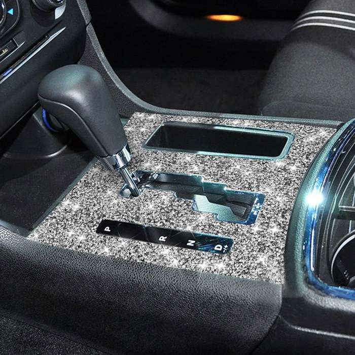For Dodge Charger 2011-2014 Car Automatic Shift Panel Diamond Decorative Sticker, Left-hand Drive
