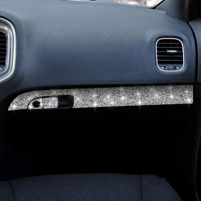 For Dodge Charger 2011-2014 3pcs/Set Car Front Passenger Seat Storage Box Handle Diamond Decorative