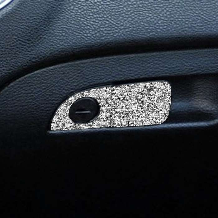 For Dodge Charger 2011-2014 2pcs/Set Car Front Passenger Seat Storage Box Handle Diamond Decorative