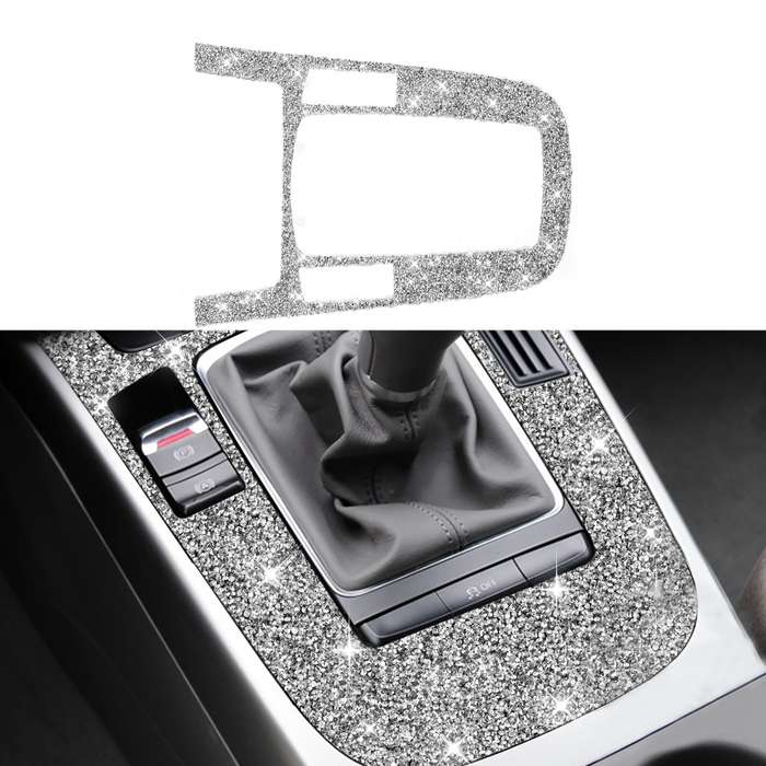For Audi A4L / A5 / Q5 Car Gear Panel Type E Diamond Decoration Sticker, Left and Right Drive