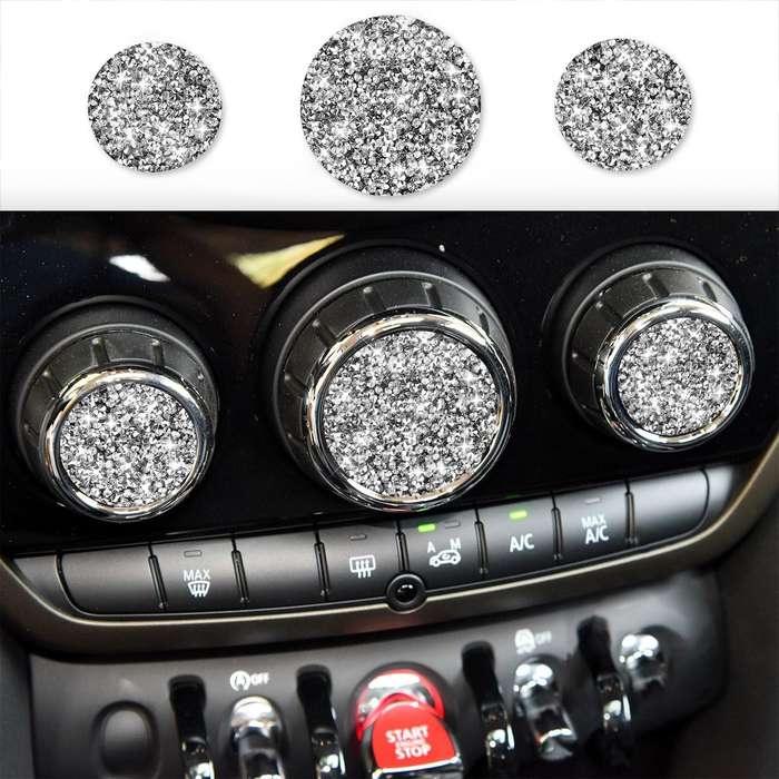 For BMW Mini F55 / F56 Car Multimedia Knob Diamond Decoration Sticker