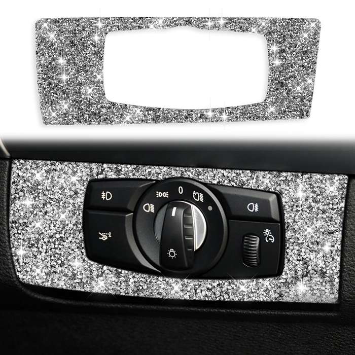 For BMW X5 E70 / X6 E71 2008-2013 Car Headlight Panel Diamond Decoration Sticker, Right Drive
