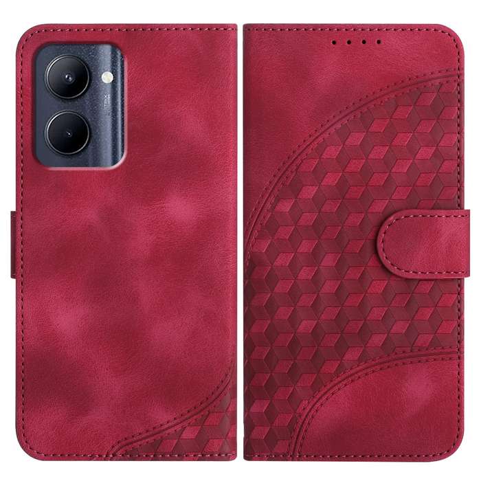 For Realme C33 2022 Global/2023 Global YX0060 Elephant Head Embossed Phone Leather Case with La