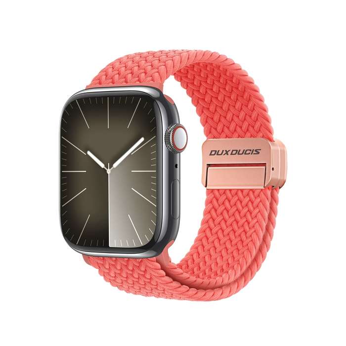 For Apple Watch Series 9 45mm DUX DUCIS Mixture Pro Series Magnetic Buckle Nylon Braid Watch Ba