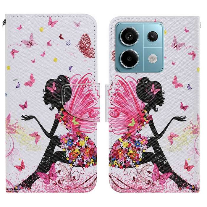 For Xiaomi Redmi Note 13 Pro 5G Colored Drawing Pattern Leather Phone Case(Dancing Girl)