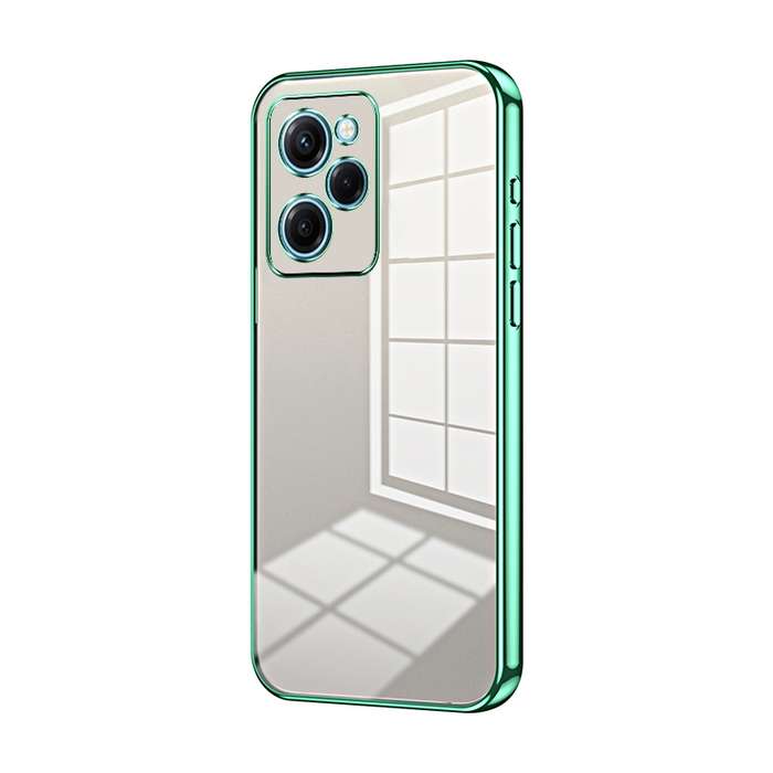 For Xiaomi Redmi Note 12 Pro Speed Transparent Plating Fine Hole Phone Case(Green)