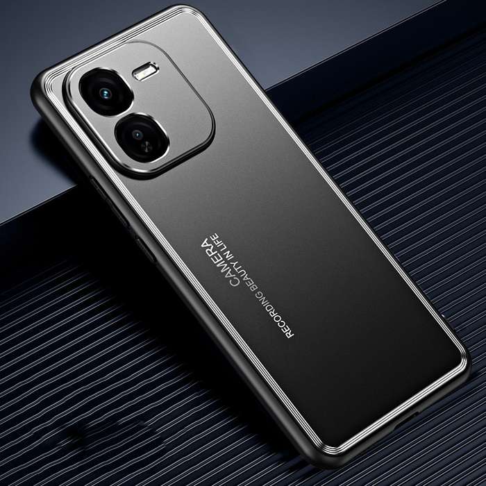 For vivo iQOO Z9x Frosted Metal Phone Case(Black)