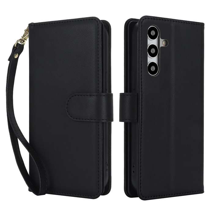 For Samsung Galaxy S24+ 5G Multi-Card Wallet RFID Leather Phone Case(Black)