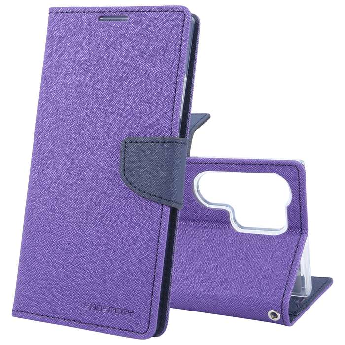 For Samsung Galaxy S24 Ultra 5G GOOSPERY FANCY DIARY Cross Texture Leather Phone Case(Purple)