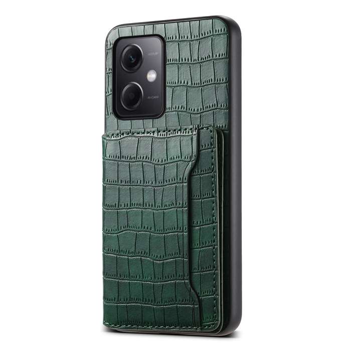 For Xiaomi Redmi Note 12 4G Global Crocodile Texture Card Bag Design Full Coverage Phone Case(G