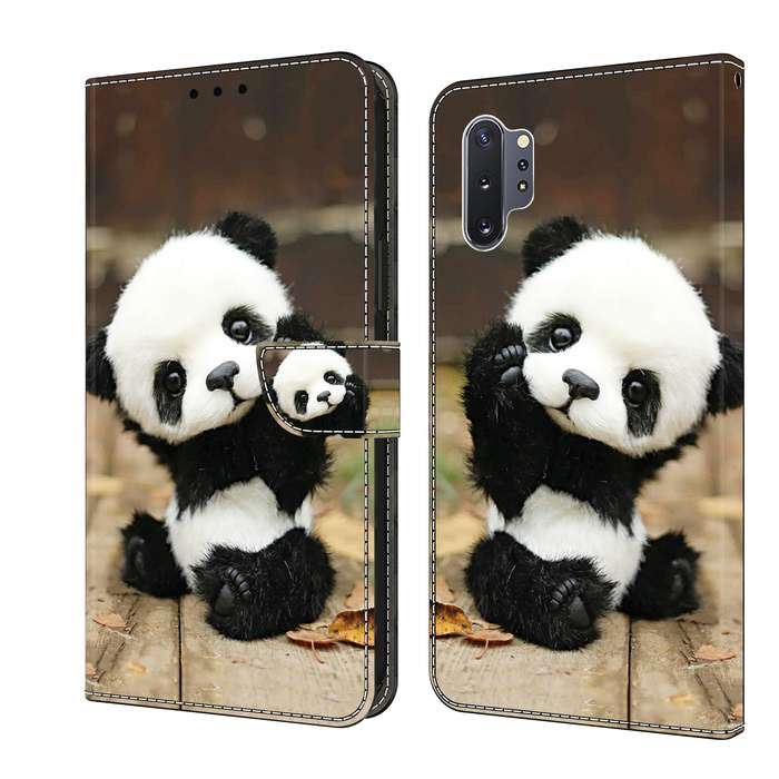 For Samsung Galaxy A32 4G Crystal Painted Leather Phone case(Panda)