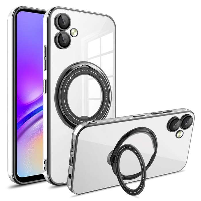 For Samsung Galaxy A05 Electroplating MagSafe 360 Degree Rotation Holder Shockproof Phone Case(