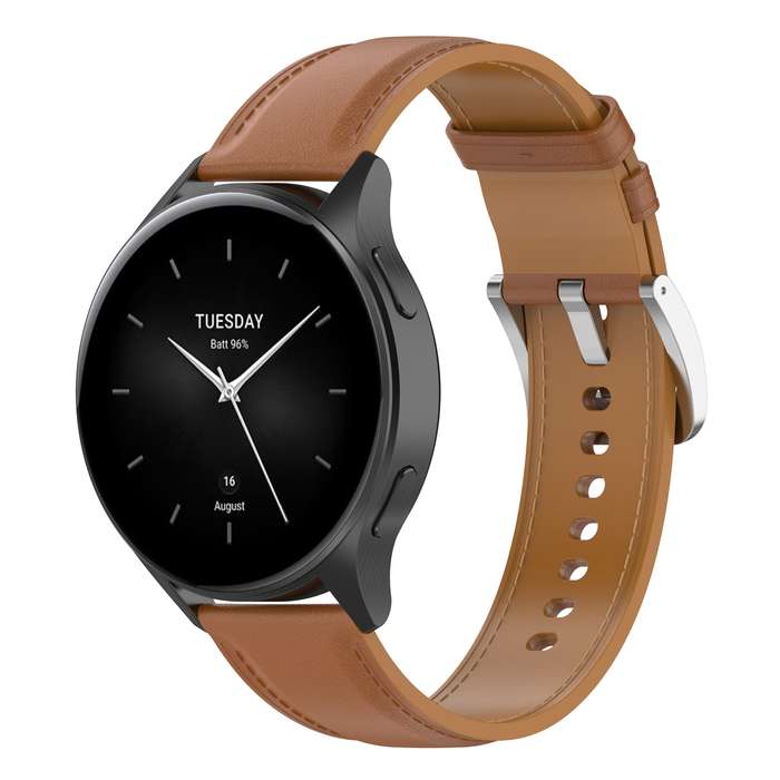 For Xiaomi Watch 2 22mm Genuine Leather Watch Band(Light Brown)