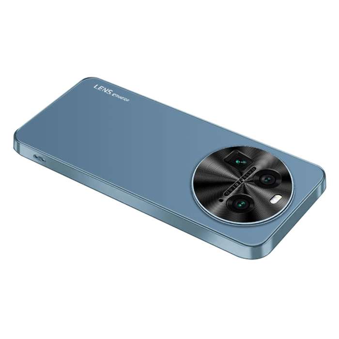 For OPPO Find X6 AG Frosted Electroplating Acrylic Phone Case(Navy Blue)