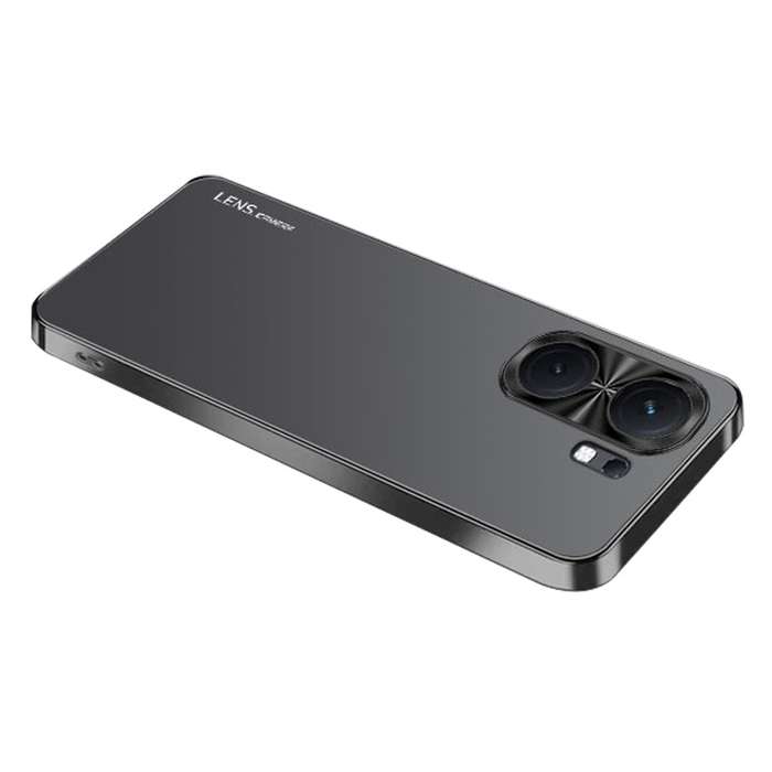 For vivo iQOO Neo9 Pro AG Frosted Electroplating Acrylic Phone Case(Black)