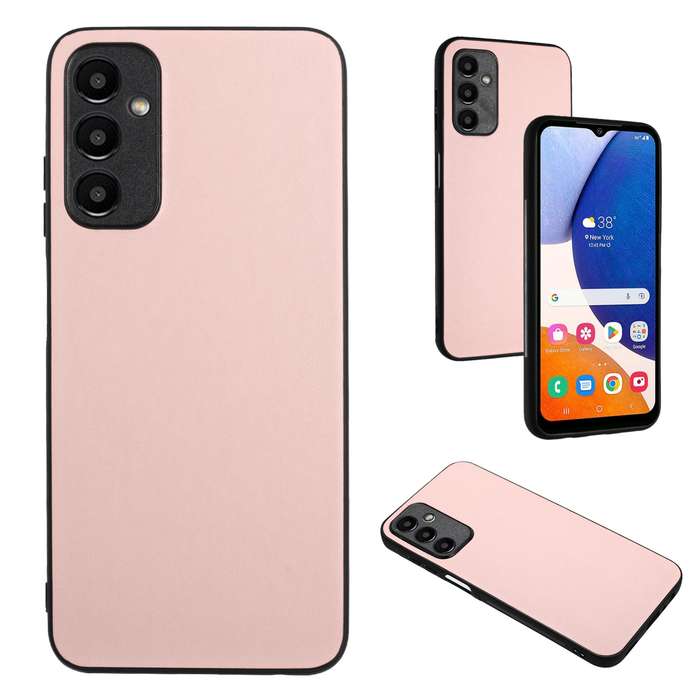 For Samsung Galaxy A15 4G Global R20 Leather Pattern Phone Single Case(Pink)