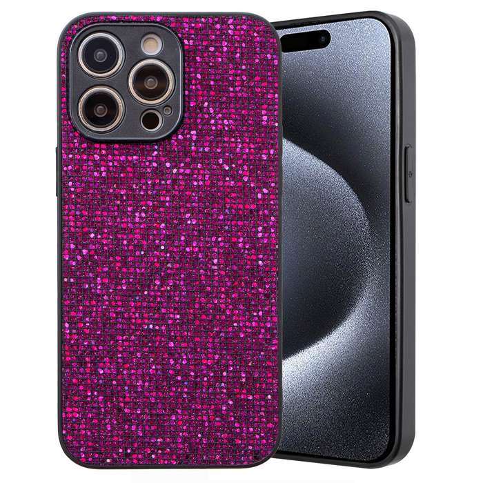 For iPhone 13 Pro Max Glitter Powder TPU Hybrid PC Phone Case(Purple)