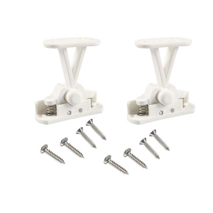 2pcs / Set RV Nylon Buffer Door Stopper with Spring(White)