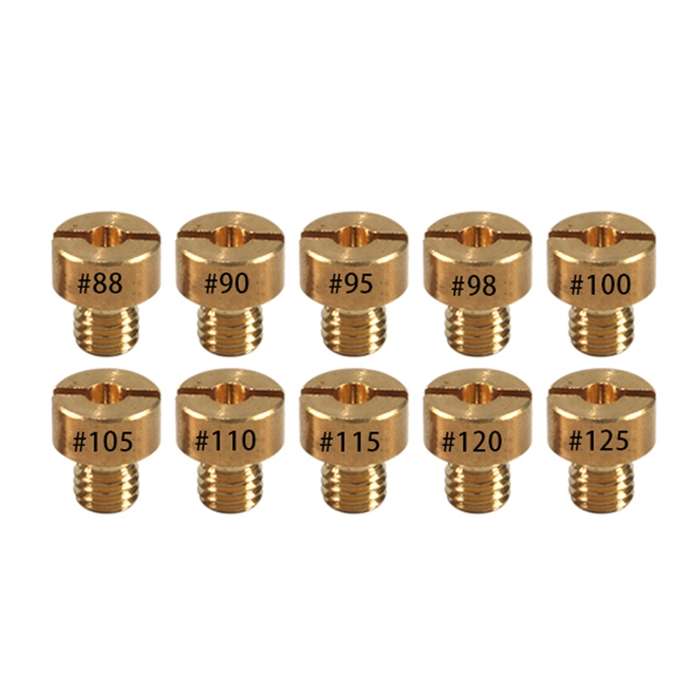 10pcs / Set Motorcycle Carburetor Nozzle for VM22-VM26 / 125CC-250CC(Yellow)