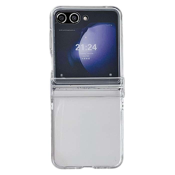 For Samsung Galaxy Z Flip6 Three Parts Integrated PC Phone Case(Transparent)