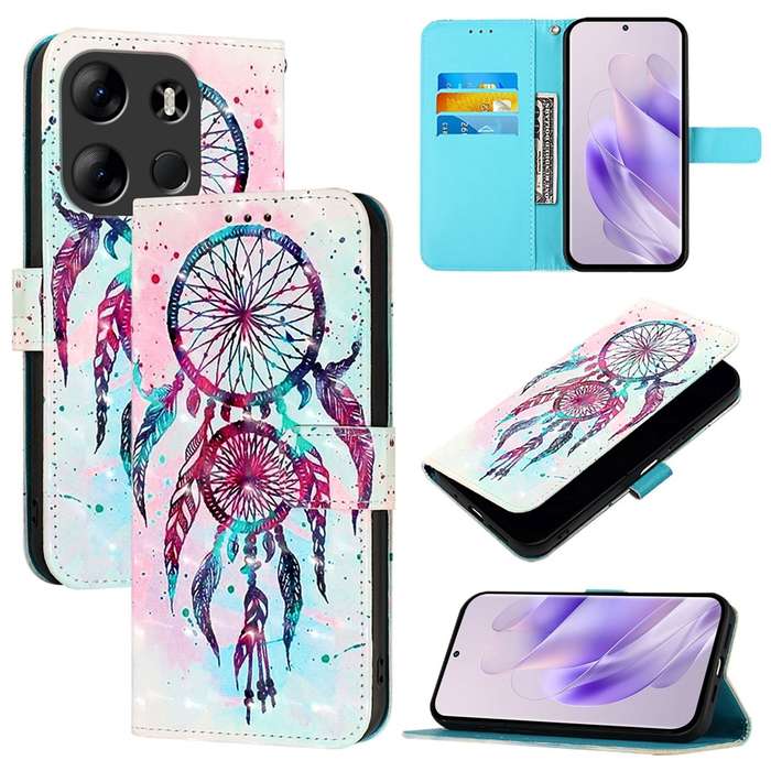 For Tecno Spark Go 2023 / Pop 7 3D Painting Horizontal Flip Leather Phone Case(Color Drop Wind