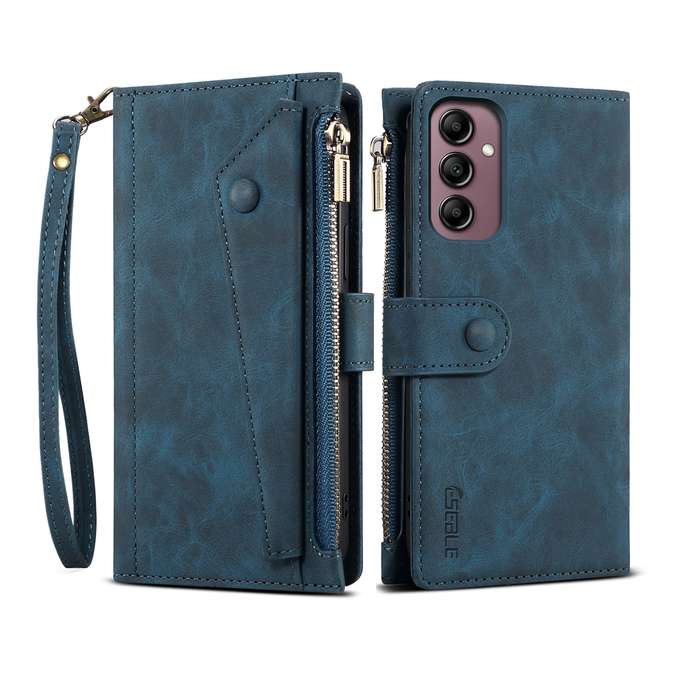 For Samsung Galaxy M35 5G ESEBLE Retro Frosted RFID Flip Leather Phone Case(Dark Green)