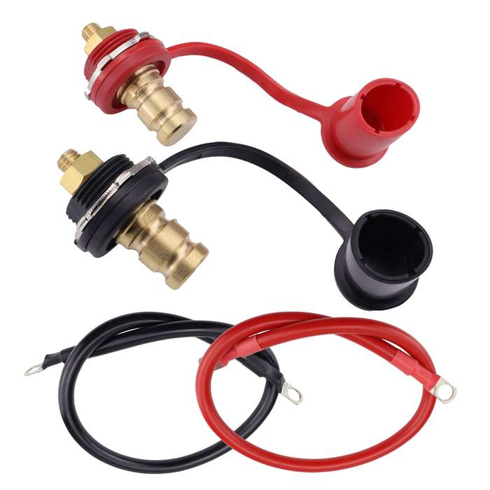 Pair 250A Car Stud Battery Charger Binding Post(Black + Red)