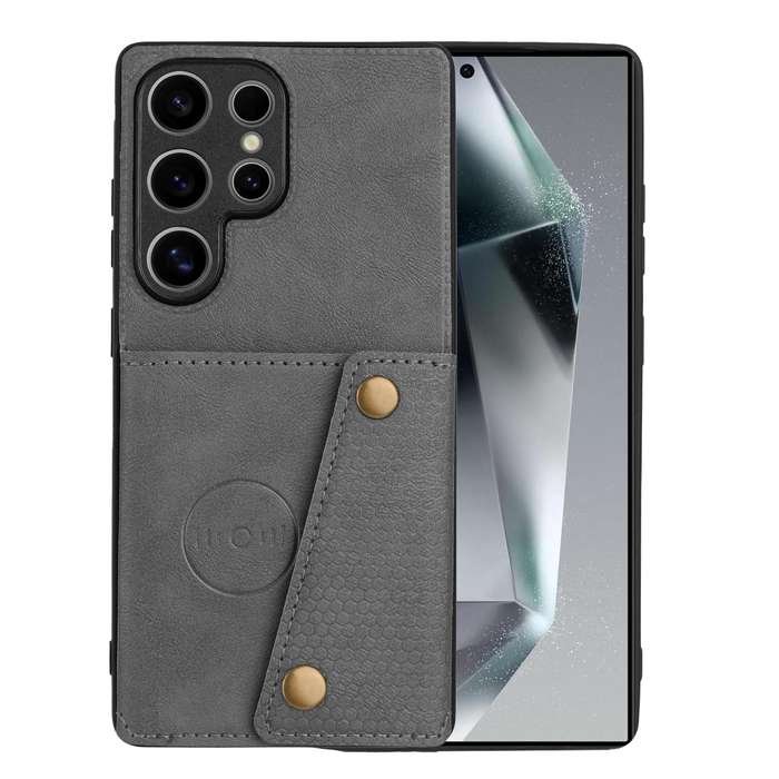 For Samsung Galaxy S25 Ultra 5G Double Buckle Card Slots Magnetic Phone Case(Black)