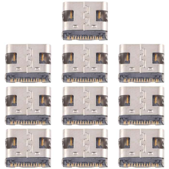 10pcs Original 12 Pin Charging Port Connector, Model:Dual-row Contact Pins