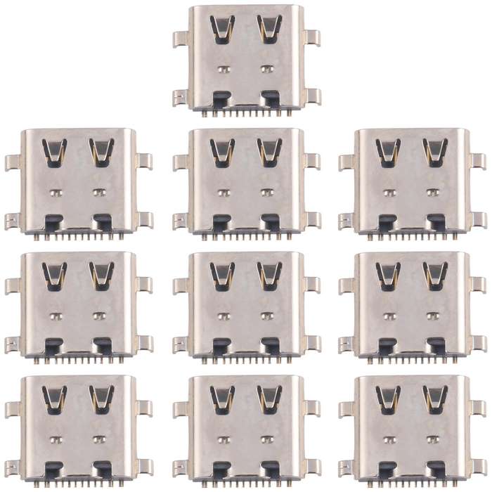 10pcs Original 12 Pin Charging Port Connector, Model:4 Pin Not Spring-loaded