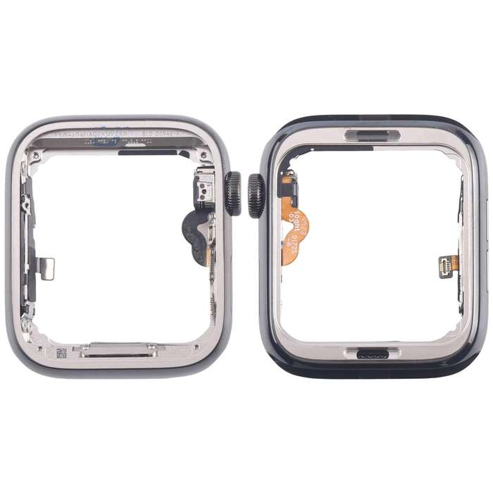 For Apple Watch Series 4 44mm LTE Graphite Steel Middle Frame Bezel Plate with Crown Spin Axis Flex