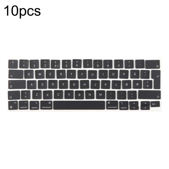 For MacBook A2251 A2289 A2238 A2338 10pcs UK Big Enter Version Keycaps, Language:Norway