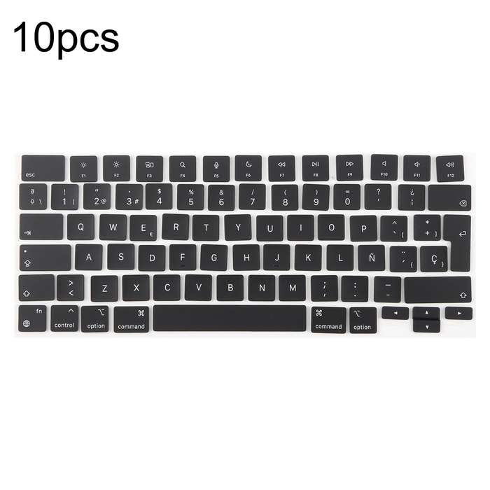 For MacBook A2681 A2941 A3113 A3114 10pcs UK Big Enter Version Keycaps, Language:Spain