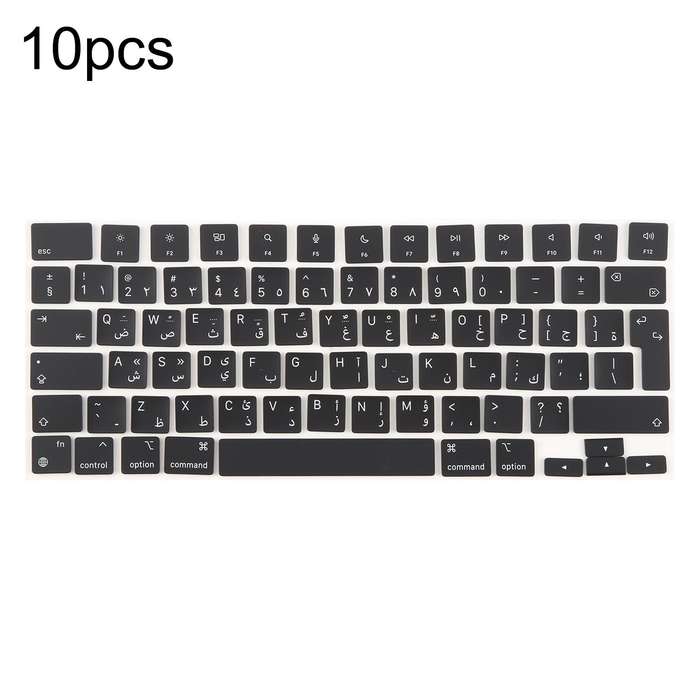 For MacBook A2442 A2485 A2779 A2780 A2991 A2992 A2918 10pcs UK Big Enter Version Keycaps, Language:A
