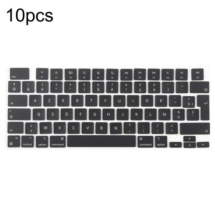 For MacBook A2442 A2485 A2779 A2780 A2991 A2992 A2918 10pcs UK Big Enter Version Keycaps, Language:F