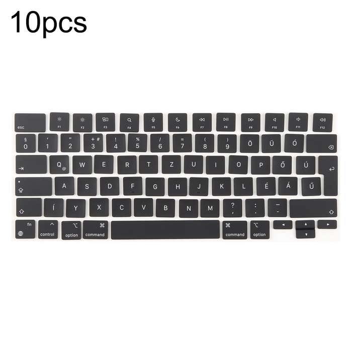 For MacBook A2442 A2485 A2779 A2780 A2991 A2992 A2918 10pcs UK Big Enter Version Keycaps, Language:H