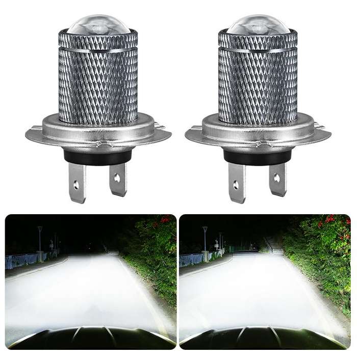 H7 Pair 8.5W 12-60V Car Lens Fog Light Bulb(Gold Light)