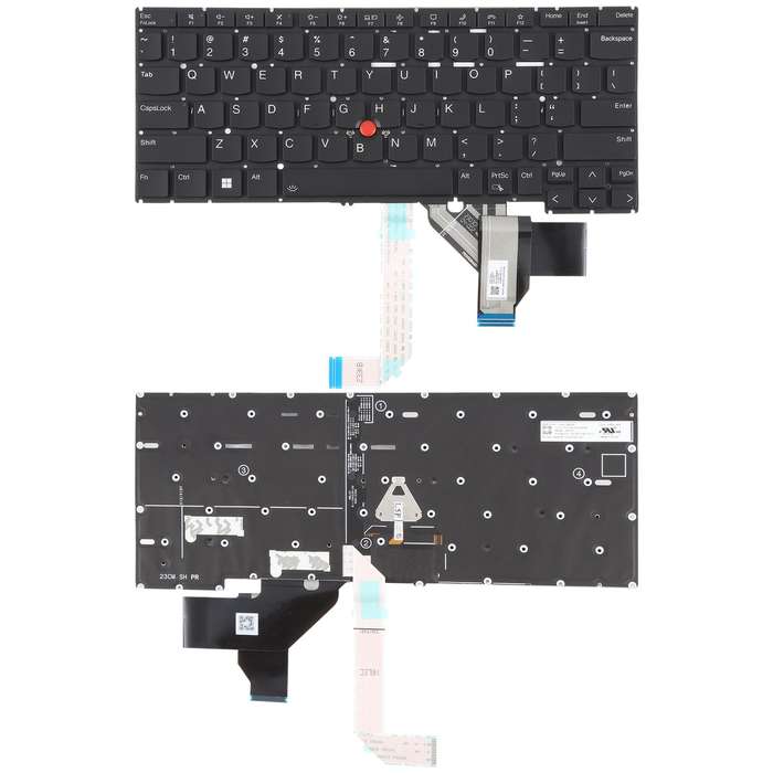 US Version Laptop Keyboard with Pointing for Lenovo Thinkpad X13 Gen 4 X13 Yoga Gen 4(Black)