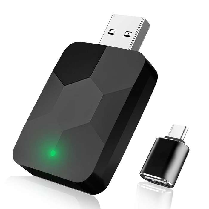 2 in 1 USB Wired to Wireless Car CarPlay / Android Auto Box Adapter(Black)