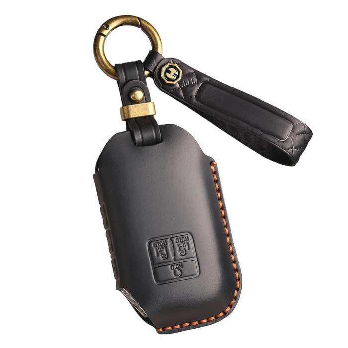 For Kia Carnival SX Hallmo E171 Crazy Horse Cowhide Car Key Protection Cover(Brown)