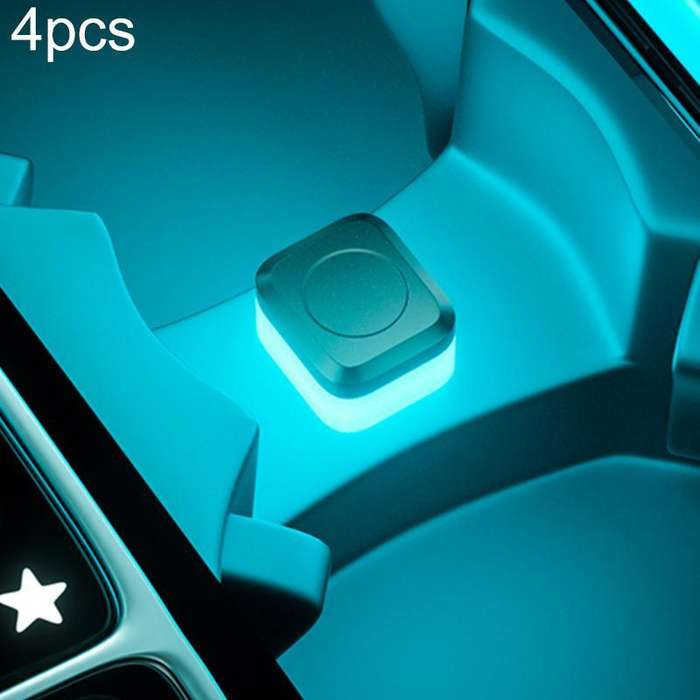 4pcs Car USB LED Atmosphere Light(White Light)