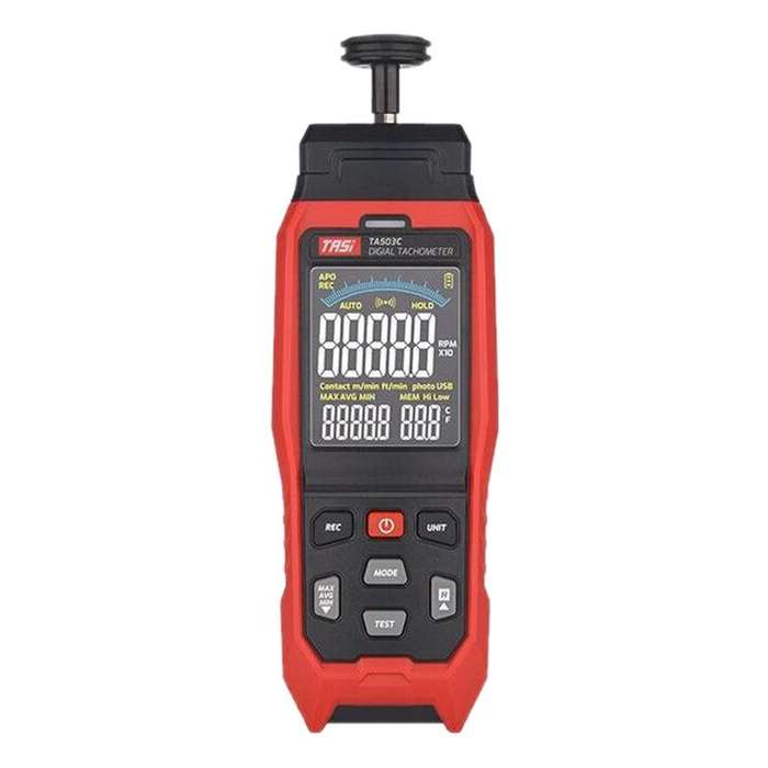TASI Contact and Non-contact Dual Use Portable Measuring Speed Meter Digital Display Laser Tachomete