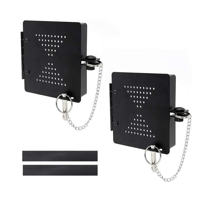 2pcs/Set RV Square Bumper Protective Cover RV Sewer Hose Cover Caps(Black)
