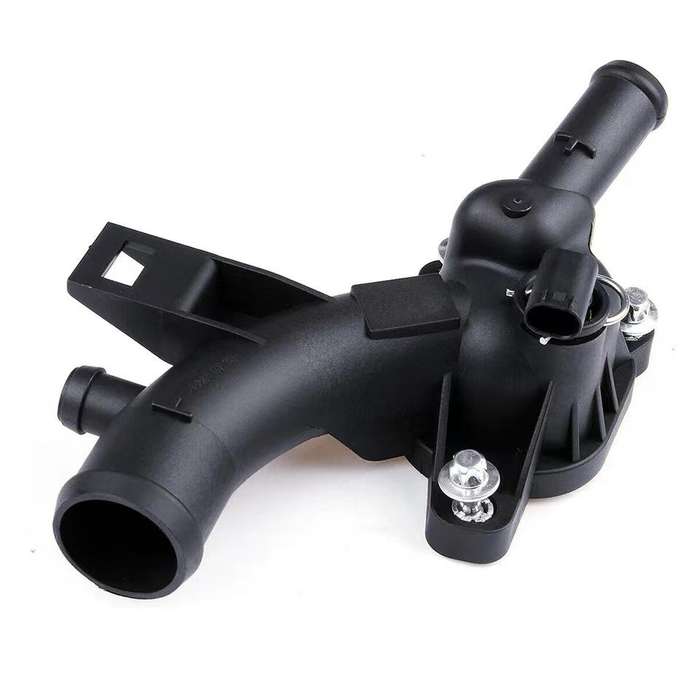 Car Thermostat Housing Water Pump Outlet for Opel 1338487 25192985 55562048 1338022(Black)