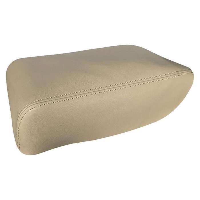Car Central Armrest Box Protective Leather Cover for Ford Explorer 2011-2019(Beige)