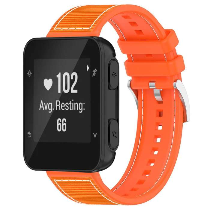 For Garmin Forerunner 35/30/35J 20mm xDfind Hybrid Nylon Braid Silicone Watch Band(Orange)