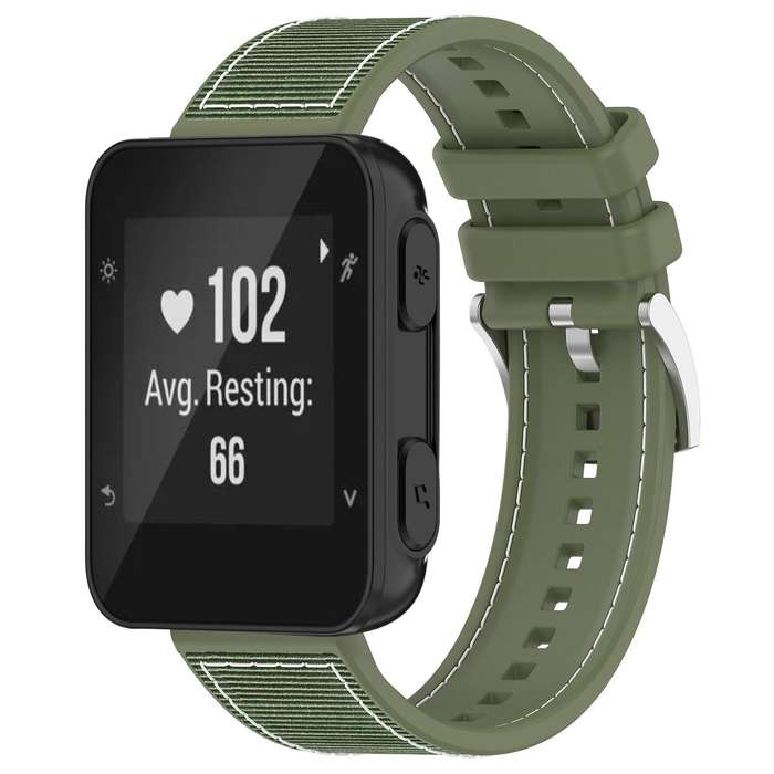 For Garmin Forerunner 35/30/35J 20mm xDfind Hybrid Nylon Braid Silicone Watch Band(Orange)