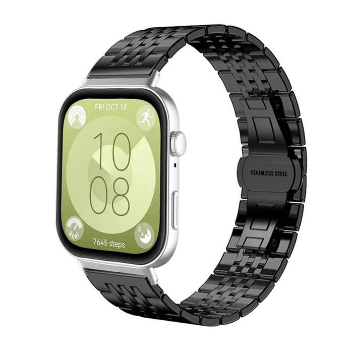 For Huawei Watch Fit4 / Fit3 / Fit4 Pro 20mm xDfind Seven-bead Solid Stainless Steel Watch Band(Silv