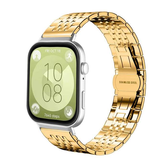 For Huawei Watch Fit4 / Fit3 / Fit4 Pro 20mm xDfind Seven-bead Solid Stainless Steel Watch Band(Silv